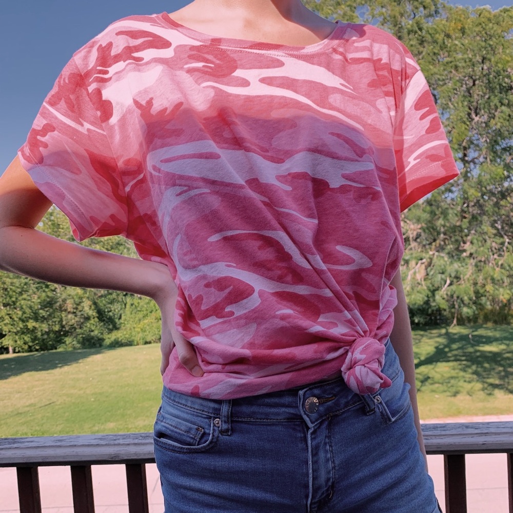 Pink camo oversized t-shirt